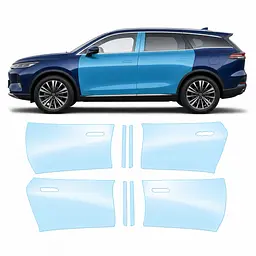 Антигравійна захисна бронеплівка за лекалами для BYD Tang III 2023- зони дверей і стійки вікон