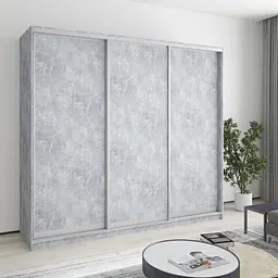 Шафа-купе тридверна MebelStar Комбо AL 3ДСП 230x45x210 см Бетон (MBS-3179)