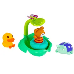 Набір іграшок для ванни Baby Team Водяна пригода різнокольоровий (9036_набір з ведмедиком)