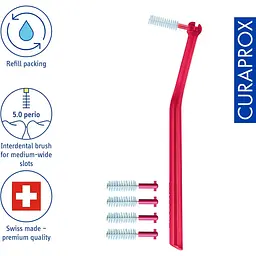 Набір міжзубних щіток Curaprox CPS 405 5 шт. + тримач UHS 451  - мініатюра 4