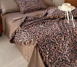 Постільна білизна євро з літньою ковдрою муслін Colorful Home Print 6 20232 220х240 см