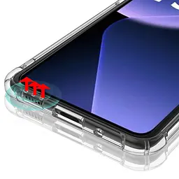 TPU чохол GETMAN Ease logo посилені кути Full Camera для Xiaomi 13T / 13T Pro Безбарвний (прозорий) - мініатюра 4