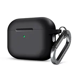 Силіконовий чохол для навушників Apple AirPods Pro 2 2022, Hang Case, чорний, ультратонкий захисний кейс товщиною 2 мм, захист від подряпин, пилу та ударів, компактний, з карабіном для кріплення, ArmorStandart (ARM68601)