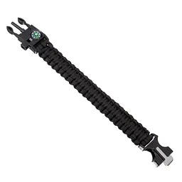 Паракордовий браслет з компасом 5 в 1 Solve Black (KT6008911)