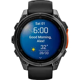 Смарт-годинник Garmin Fenix 8 AMOLED 47mm Slate Gray with Black Silicone Band (010-02904-00) [115044] - мініатюра 2