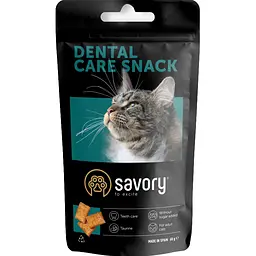Хрусткі ласощі Savory Snack Подушечки для заохочення котів і здоров'я зубів 60 г (31478)