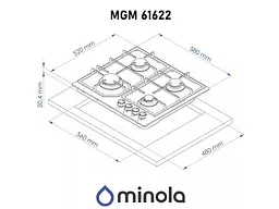 Варильна поверхня Minola MGM 61622 WH - мініатюра 3