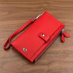Гаманець жіночий ST Leather 18381 (ST420) багатофункціональний червоний