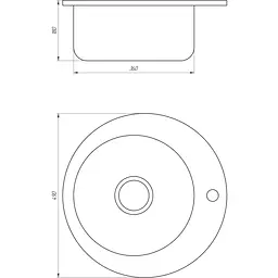 Мийка кухонна Mira MR 490 E Satin 0.6, Satin - мініатюра 2