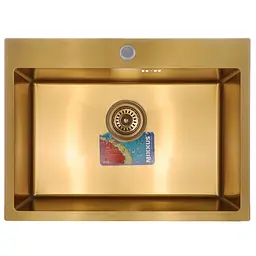 Набір кухонна мийка із змішувачем та дозатором Mixxus SET-6045-200x1.0-PVD-Gold MX0589, Золотий - мініатюра 3