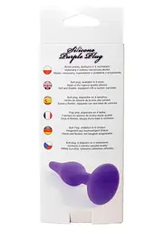 Анальна пробка - Silicone Purple Plug L - мініатюра 7