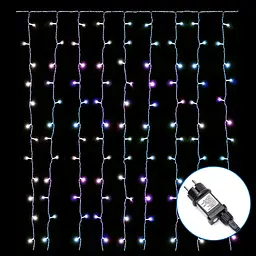 Гірлянда штора різноколірна 1.2 м 120LED IP44