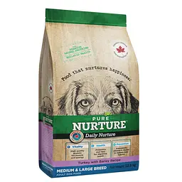 Сухий корм для собак середніх та великих порід Pure Nurture Daily Power of 3 Turkey with Barley з індичкою та ячменем 12.5 кг