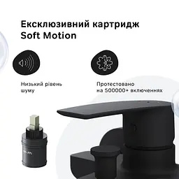 Змішувач для ванни і душа, чорний AM.PM Gem F90E10022 - мініатюра 3