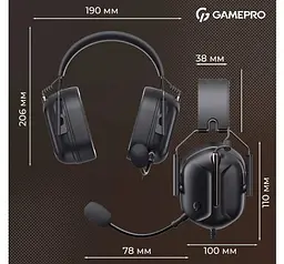 Ігрові навушники GamePro HS-1350-B Genesis Hunter Black - мініатюра 13