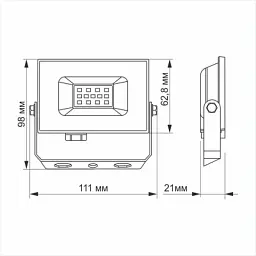 Прожектор TITANUM LED 10W 6000K TLF106 220V (TLF106) - мініатюра 3