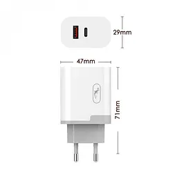 Зарядний пристрій SkyDolphin SC17 PD+QC3.0 (USB TYPE-Cx3A + USB TYPE-Ax3A) Білий (SDMZP-000110) - мініатюра 2