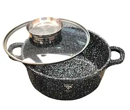 Універсальний набір посуду Top Kitchen TK00076, 7 предметів з гранітним покриттям Чорний - мініатюра 5