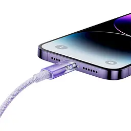 Кабель Baseus Explorer Series Fast Charging Cable with Smart Temperature Control Cable Type-C to Lightning 20W 1m CATS010205 Purpl - мініатюра 5