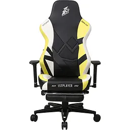 Геймерське крісло 1stPlayer Duke Black/White/Yellow [121647] - мініатюра 2