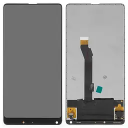 Дисплей для Xiaomi Mi Mix 2, Mi Mix Evo, чорний, без рамки, Оригінал (переклеєне скло), MDE5