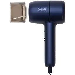 Фен Adler AD 2279b blue 1800Вт/ 2 швидкості/ хол.обдув/ темп.режимів-2/іонізація/ насадки - 1 шт. - мініатюра 4