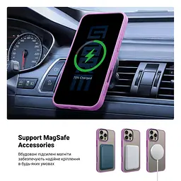 Чехол для Apple iPhone 16 Pro Max, Uniq MagCase, розовый, противоударный, панель-накладка с MagSafe, ударопрочный TPU+PC, с магнитом MagSafe, поддержка полноценной беспроводной зарядки, ArmorStandart (ARM79514) - мініатюра 4