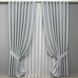 Комплект штор VR-Textil Scandi блекаут 2 шт 150x270 см сіро-блакитний (1899ш) - мініатюра 2