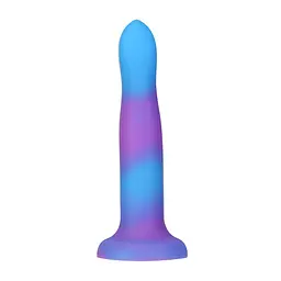 Фалоімітатор Addiction Rave 8″, що світиться в темряві, Glow in the Dark Dildo Blue Purple, 20,3 см - мініатюра 3
