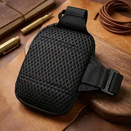 Слінг сумка для подорожей із якісного текстилю Vintage 22866 чорна - мініатюра 4