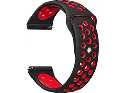 Ремінець BeCover Nike Style for Xiaomi iMi KW66/Mi Watch Color/Haylou LS01/LS02/Haylou Smart Watch Solar LS05 Black-Red (705803)