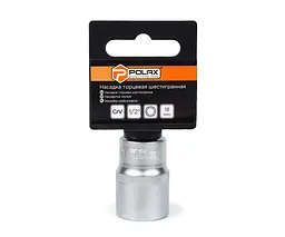 Головка торцева Polax автомобільна шестигранна 18 мм, 1/2", Polax (25-091) - мініатюра 2