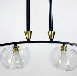 Дизайнерська люстра у вигнутому каркасі чорного кольору Line.F ZL 1708/6 - мініатюра 3