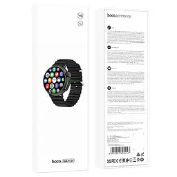 Смарт-годинник Hoco Y18 Smart sports watch (call version) Black - мініатюра 4