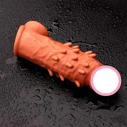 Насадка на член зі стимулятором ToyFa XLover 16,5 см для збільшення Бежевий