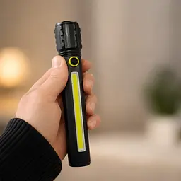 Ліхтарик ручний Bailong BL-C63 USB / Ліхтар потужний алюмінієвий водозахищений з USB / Ліхтар світлодіодний ручний зі зумом - мініатюра 3