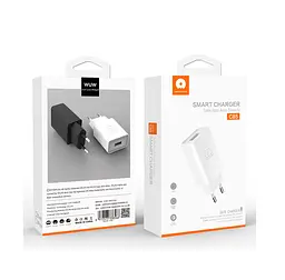 Мережевий зарядний пристрій WUW-C85 USB 2. 0A білий - мініатюра 3