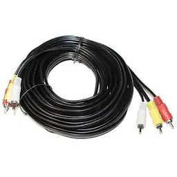 Кабель-перехідник звуковий Atcom 3xRCA M - 3xRCA M 7.5 м чорний (13275)