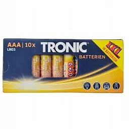 Лужні батарейки Tronic LR3 AAА 1.5V 10 шт