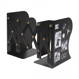 Підставка для книг Yes Smiley World розсувна металева чорна (470560) - мініатюра 2