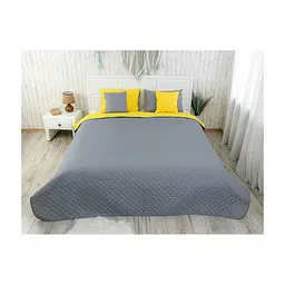 Покривало Руно мікрофайбер Yellow Grey 150x212 см (360.52У_Yellow Grey) - мініатюра 2