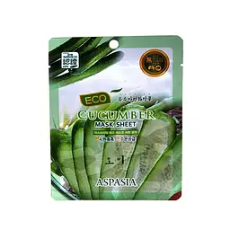Маска тканинна для обличчя Aspasia Eco Cucumber з екстрактом огірка