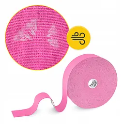 Стрічка кінезіологічна (кінезіо тейп) 4FIZJO 5 см x 31 м Sky Pink (P-5905973405553) - мініатюра 2