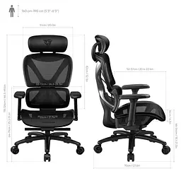 Ігрове крісло TX3 XTC Mesh Black (TEGC-3054101.11) - мініатюра 5