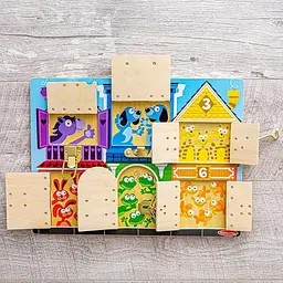 Дошка із засувками Melissa & Doug дерев’яна (SM93406/6075185) - мініатюра 4