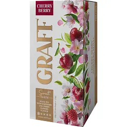 Чай чорний Graff Cherry Berry/Вишнева ягода з ароматом квітів малини та вишні 20 шт. x 1.5 г