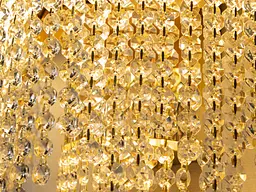 Настінний кришталевий світильник Diasha 376-BGD LED-модель у золотому кольорі, потужність 28 Вт, висота 45 см - мініатюра 5