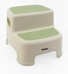 Підставка для ніг дитяча на дві сходинки BM-68102 Bimbo 28*30*25 см. антиковзаючі накладки зелена - мініатюра 3