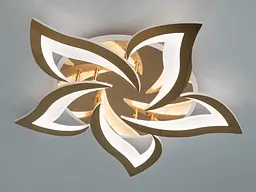 Люстра стельова LED Diasha 8146/5G, 75W, 3200K-6500K, золото, сучасний стиль для дому - мініатюра 3