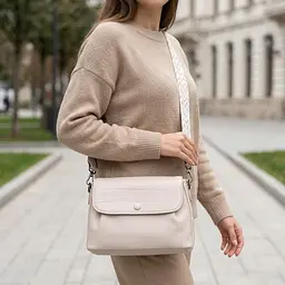 Дивовижна жіноча сумка з натуральної шкіри Vintage 22331 біла - мініатюра 2